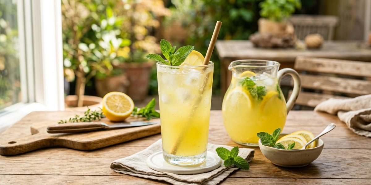 Citronnade maison sans gluten rafraîchissante