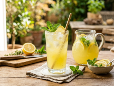 Citronnade maison sans gluten rafraîchissante