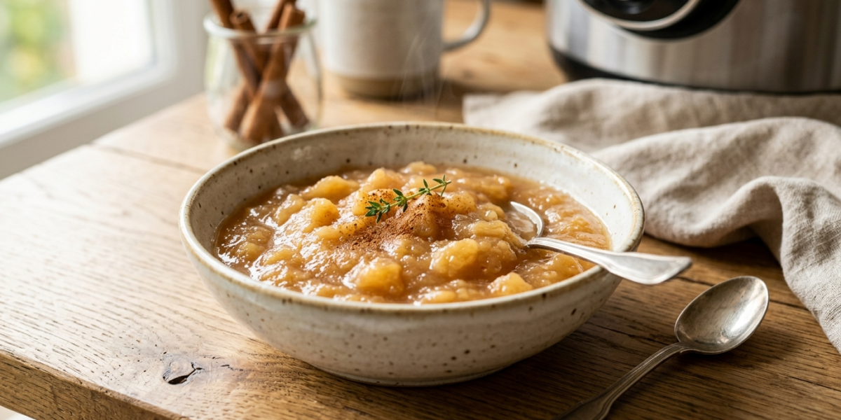 Compote de pommes sans sucre au Cookeo