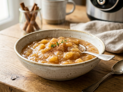 Compote de pommes sans sucre au Cookeo