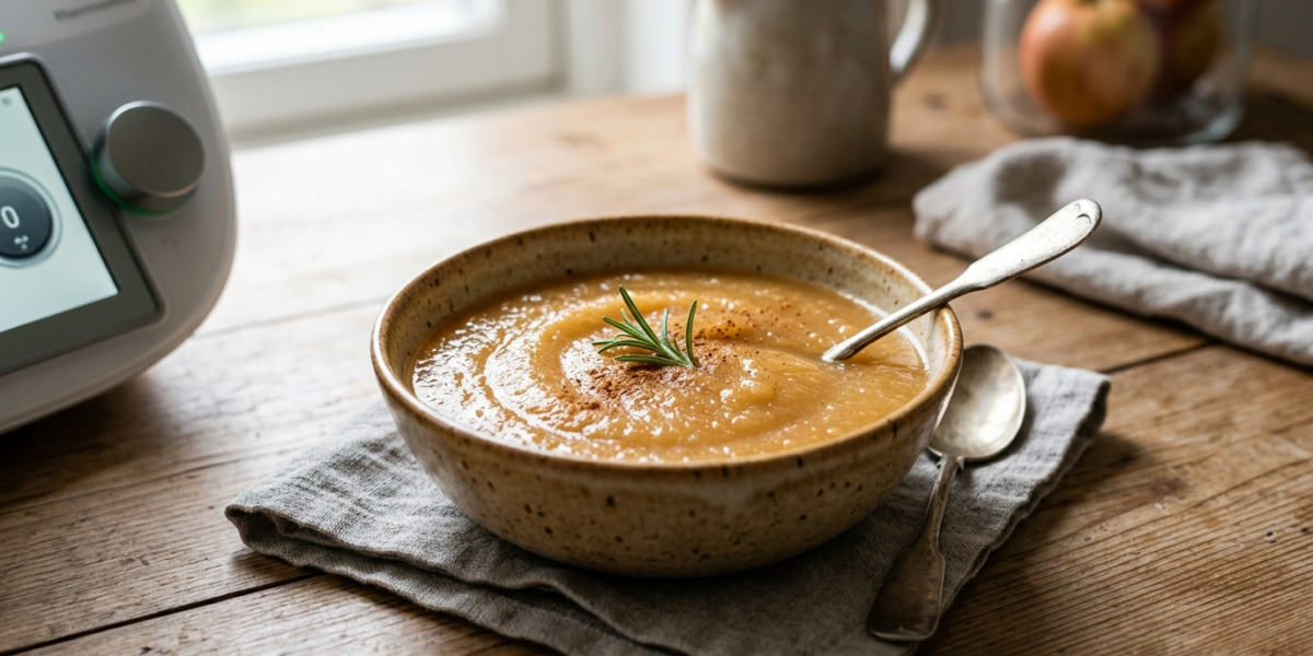 Compote de pommes sans sucre réalisée au Thermomix