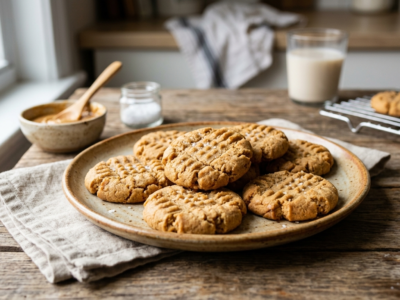 Cookies au beurre de cacahuète sans gluten et sans œuf