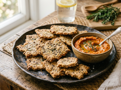 Crackers maison sans gluten et sans œuf