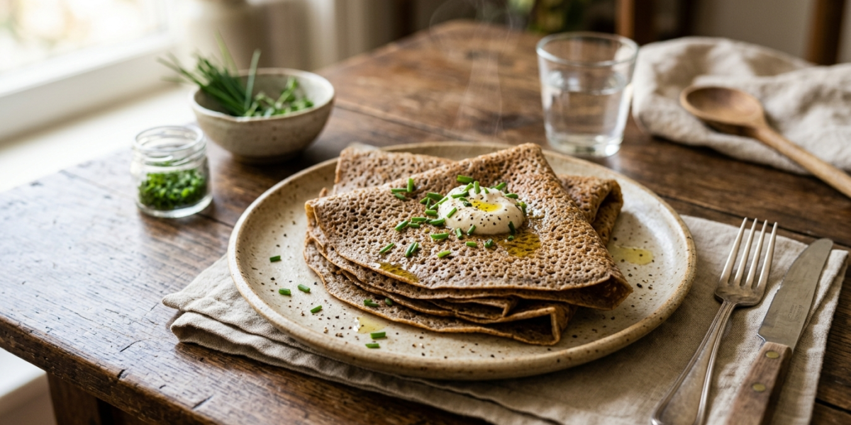 Crêpes de sarrasin sans œuf et sans lactose