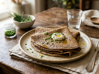 Crêpes de sarrasin sans œuf et sans lactose