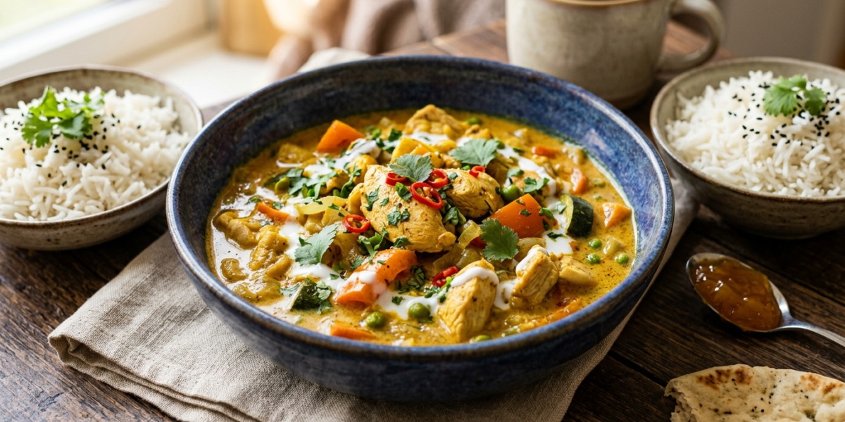 Curry de poulet sans gluten et sans lactose au Thermomix