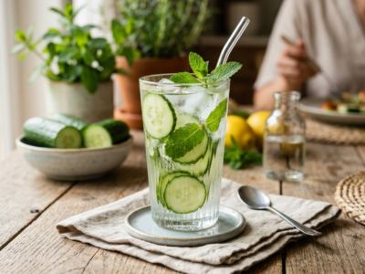 Eau Detox Concombre Menthe Sans Gluten