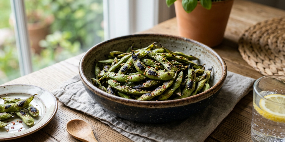 Edamame grillés sans gluten – Casse-croûte sain et savoureux