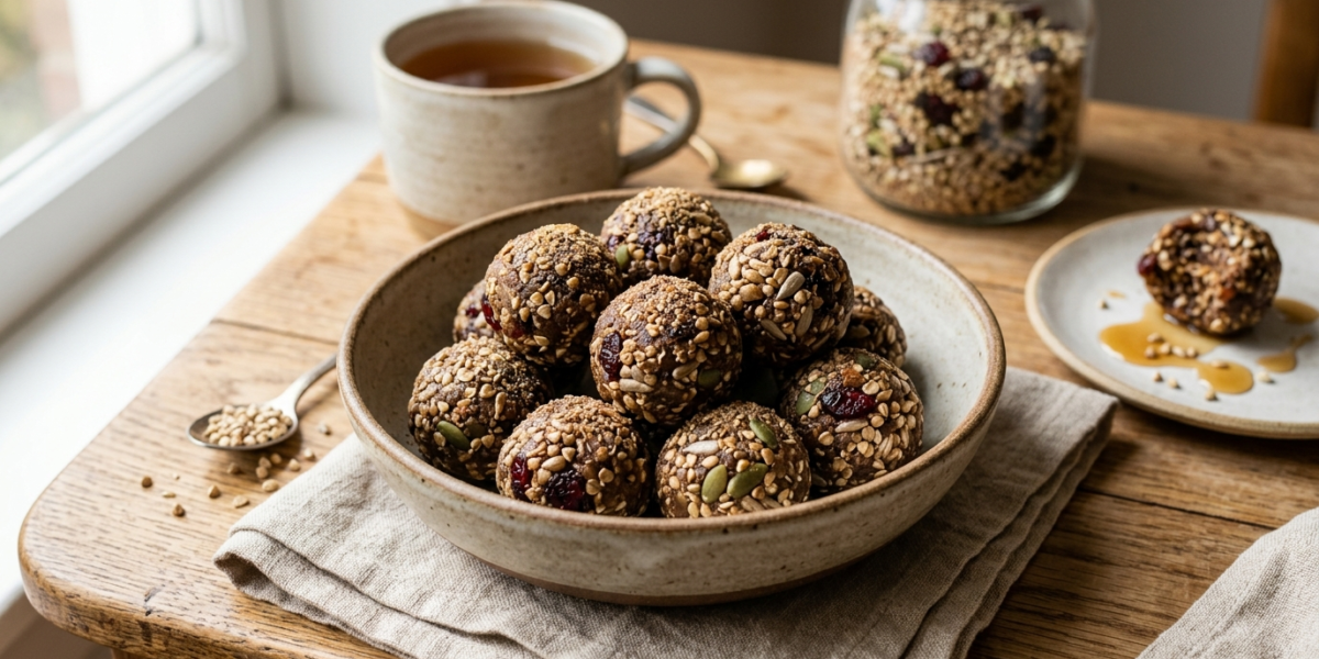 Energy Balls Petit Déjeuner Sans Gluten et Sans Fruits à Coque