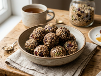 Energy Balls Petit Déjeuner Sans Gluten et Sans Fruits à Coque