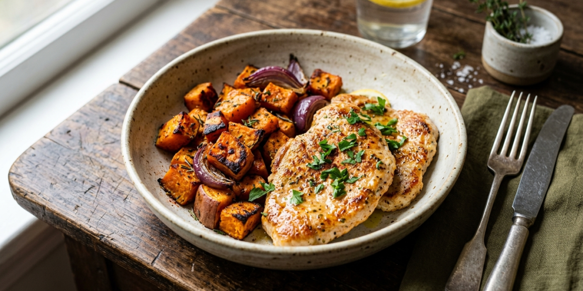 Escalope de dinde aux patates douces façon Whole30 sans gluten