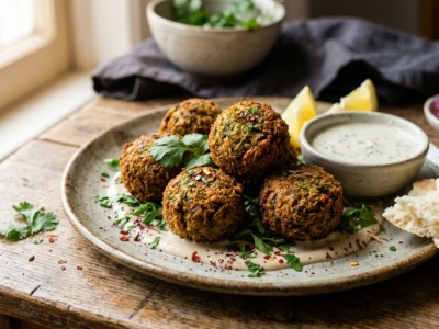 Falafel sans œufs et sans sésame, recette végétalienne croustillante
