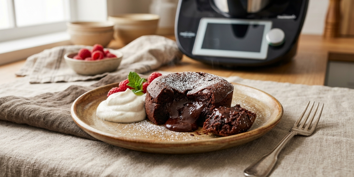 Fondant au chocolat sans gluten et sans œuf réalisé au Thermomix