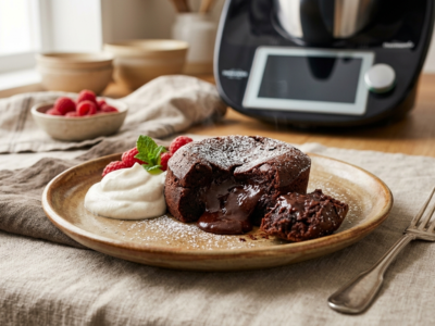 Fondant au chocolat sans gluten et sans œuf réalisé au Thermomix
