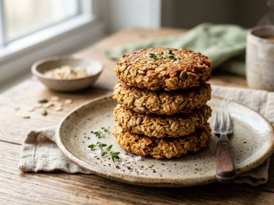 Galettes de flocons d&rsquo;avoine sans gluten et sans œuf