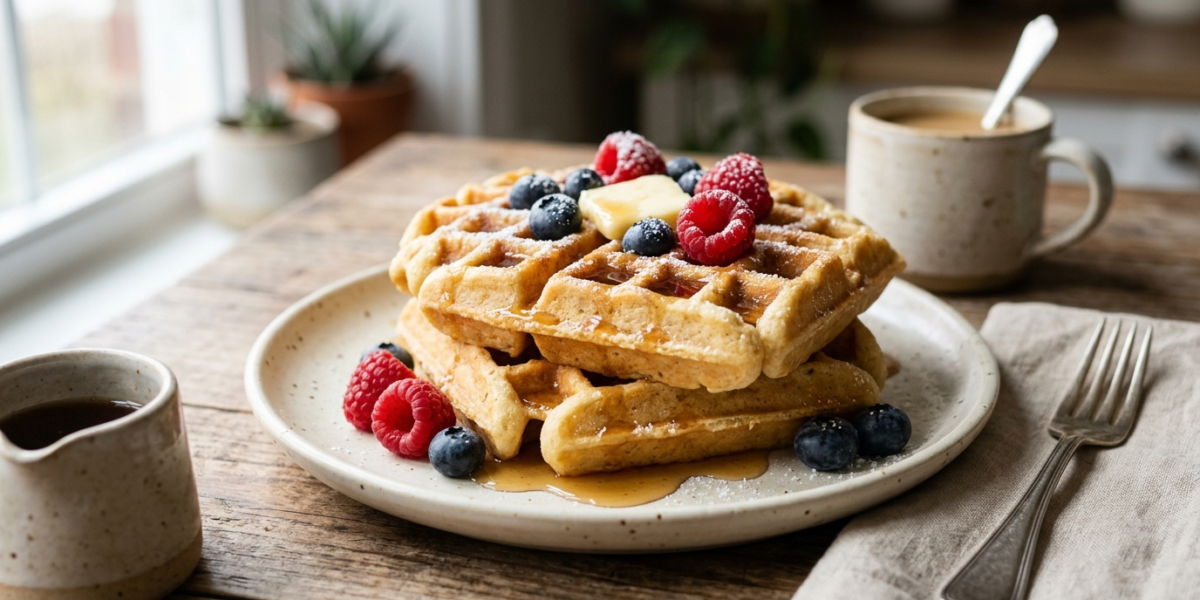 Gaufres sans gluten et sans lactose moelleuses
