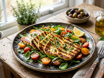 Halloumi grillé sans œufs – Recette simple et savoureuse