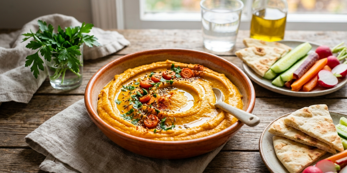 Houmous de carottes sans sésame et sans gluten