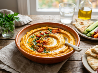 Houmous de carottes sans sésame et sans gluten