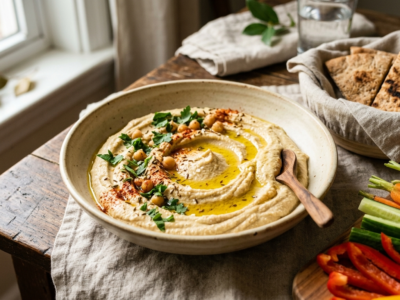 Houmous maison sans sésame et sans lactose
