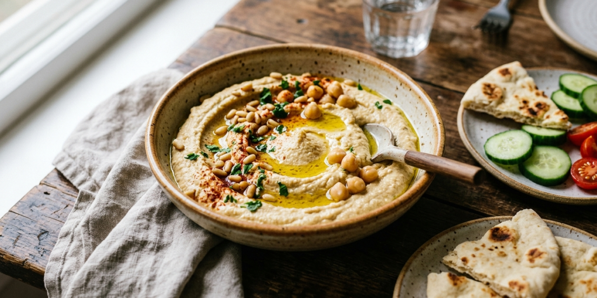 Houmous sans gluten traditionnel