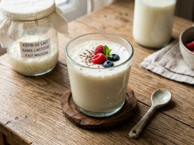 Kéfir de lait sans lactose fait maison
