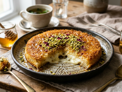 Knafeh au fromage sans gluten