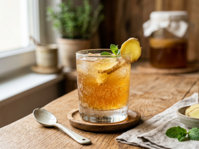 Kombucha au gingembre maison sans gluten