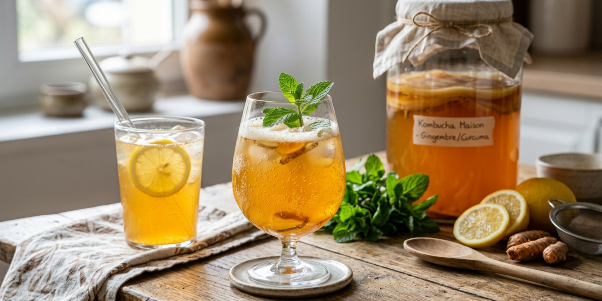 Kombucha maison sans sucre – Boisson fermentée naturelle