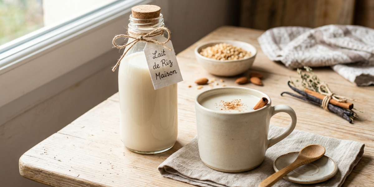 Lait de riz maison sans gluten ni lactose
