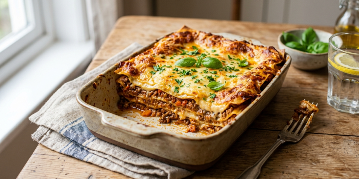 Lasagnes sans gluten ni lactose réalisées au Thermomix