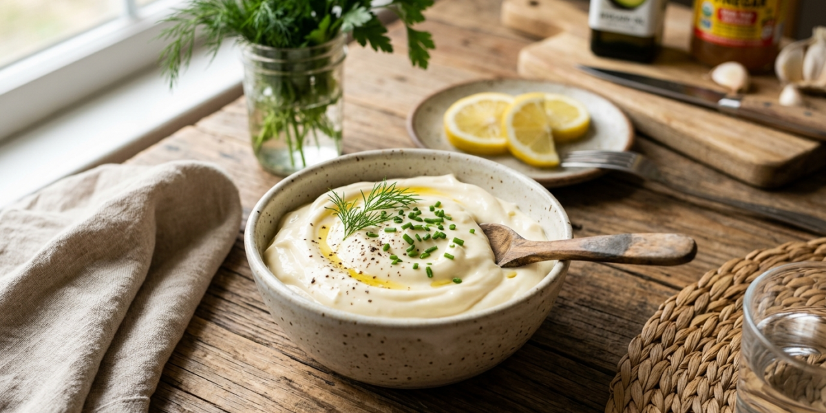 Mayonnaise maison Whole30 sans gluten et sans œuf