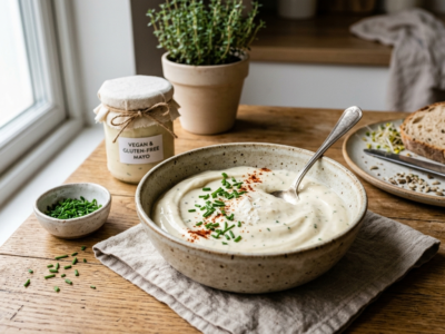Mayonnaise végétalienne sans œuf et sans gluten