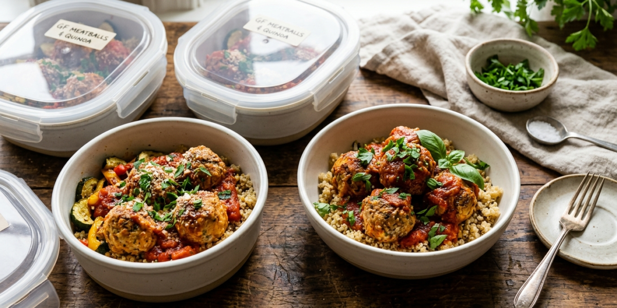 Meal Prep Boulettes de Viande Sans Gluten à Congeler