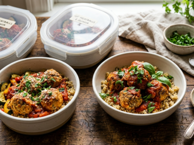Meal Prep Boulettes de Viande Sans Gluten à Congeler
