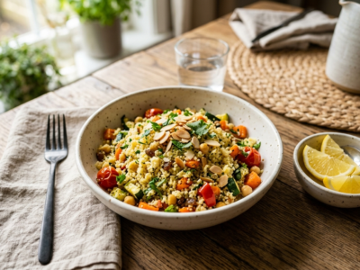 Meal Prep Couscous de Chou-fleur sans gluten