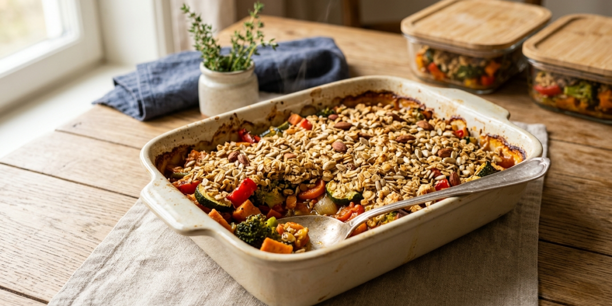 Meal Prep Crumble de Légumes Sans Gluten et Sans Lactose