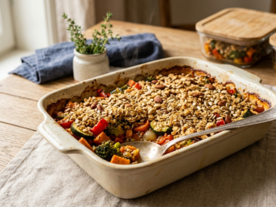 Meal Prep Crumble de Légumes Sans Gluten et Sans Lactose
