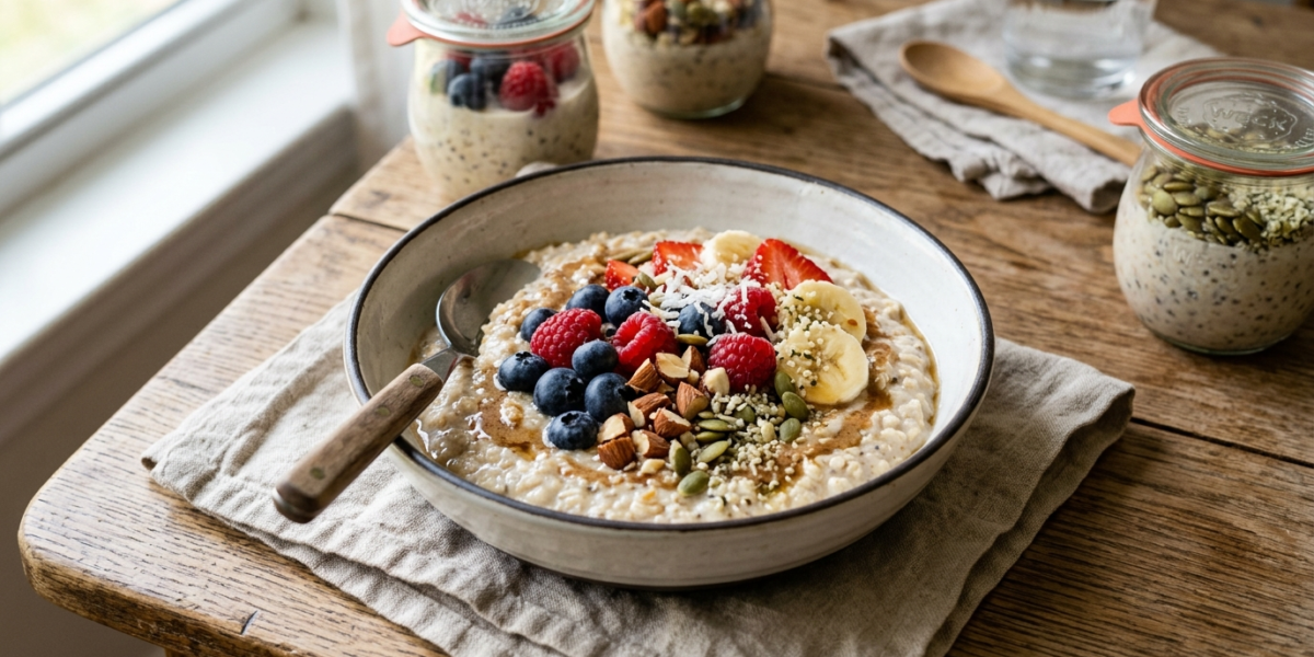 Meal Prep Porridge Overnight Sans Lactose et Sans Gluten