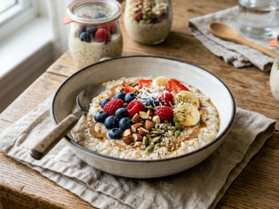 Meal Prep Porridge Overnight Sans Lactose et Sans Gluten