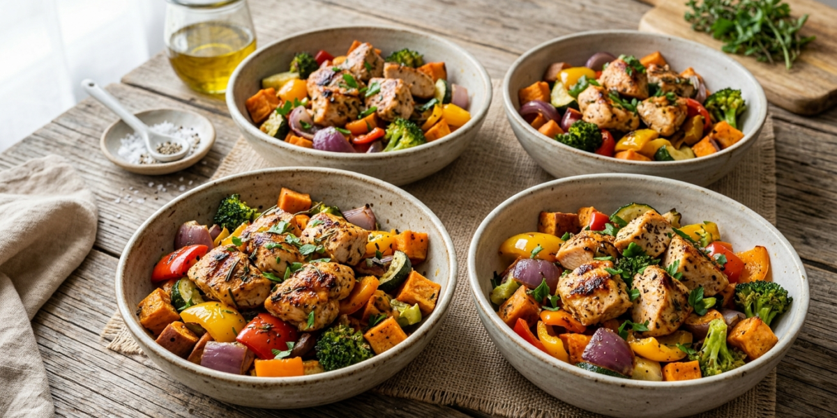 Meal Prep Poulet et Légumes sans Gluten