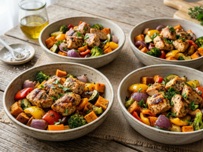 Meal Prep Poulet et Légumes sans Gluten