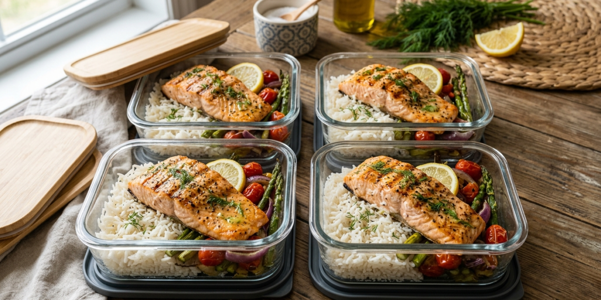 Meal Prep Riz Saumon Sans Lactose