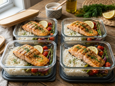 Meal Prep Riz Saumon Sans Lactose