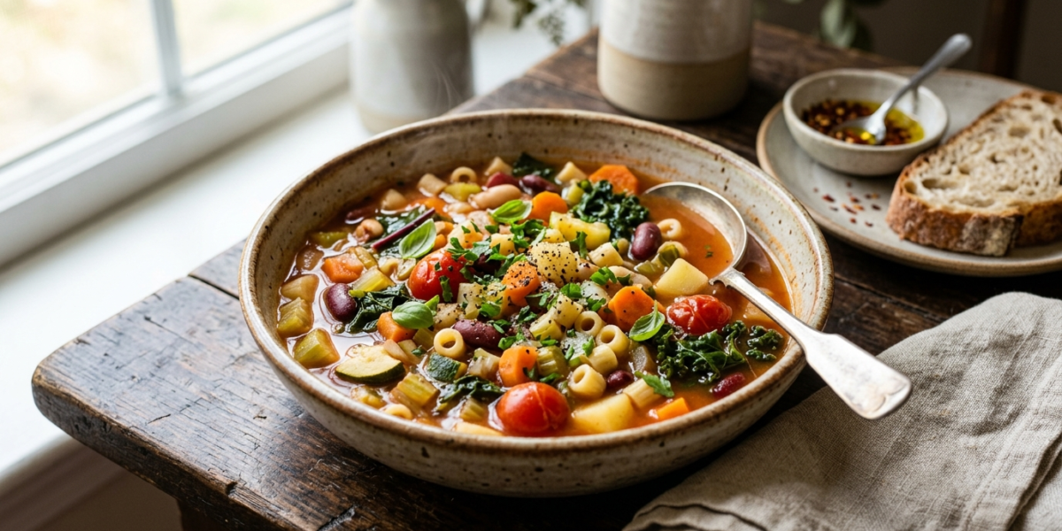 Minestrone traditionnel sans lactose