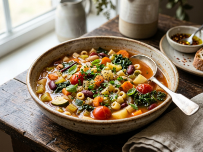 Minestrone traditionnel sans lactose