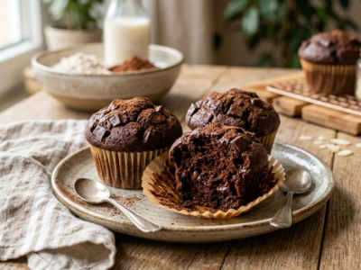 Muffins au chocolat sans gluten et sans lactose