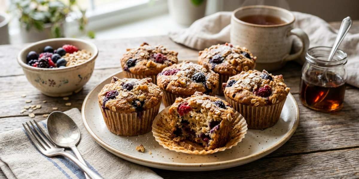 Muffins petit déjeuner sans gluten et sans œuf
