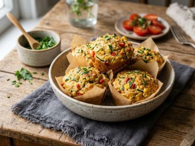Muffins salés sans gluten et sans œuf