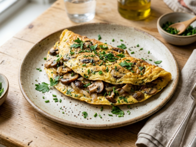 Omelette aux champignons Whole30 sans lactose